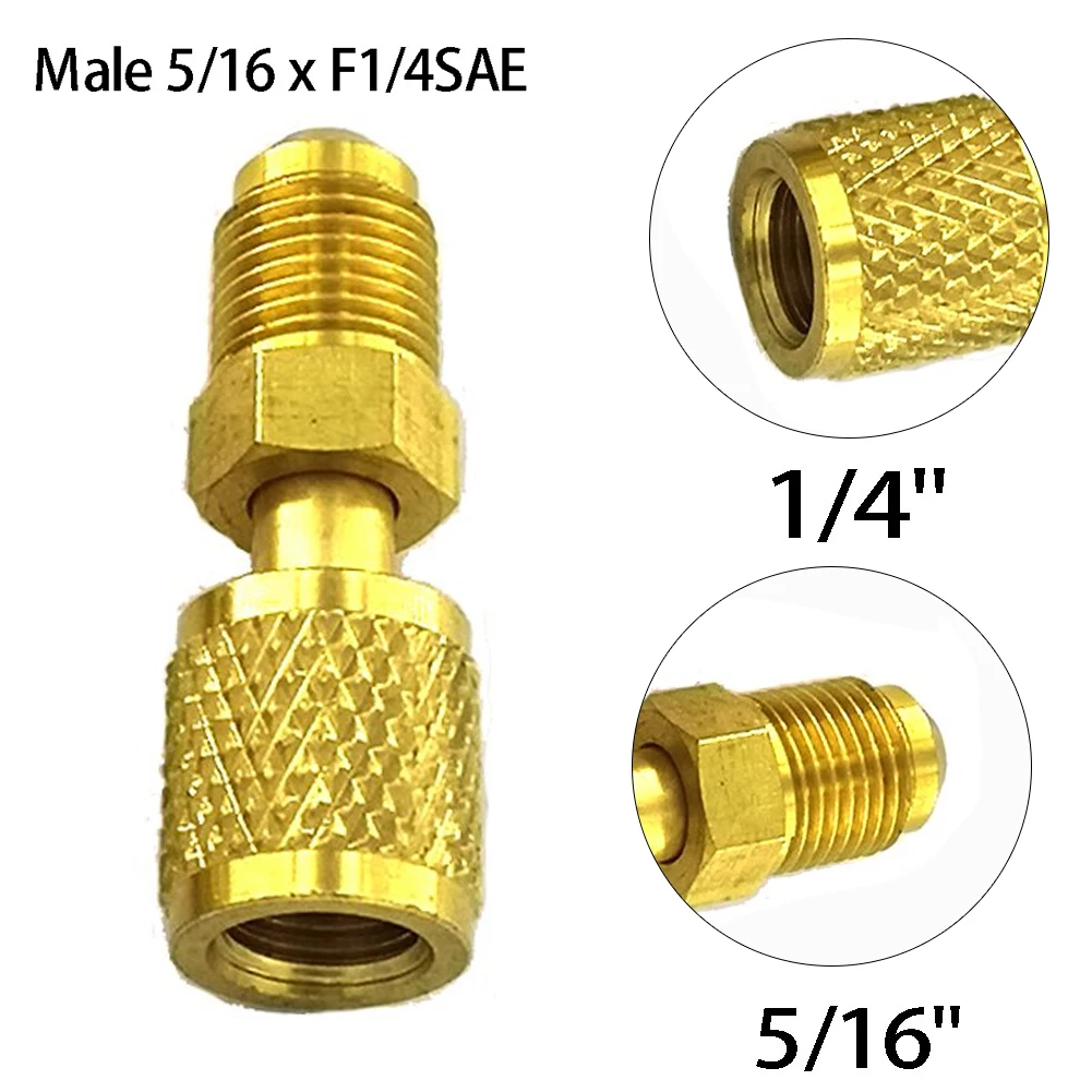 R410a Mini Split Charging Vacuum Port Adapter 45° 5/16 Female To 1/4 Male Flare HVAC Tool Parts From Homepro9, $32.97