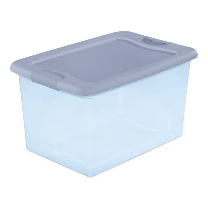 

Qt. Latching Box Plastic, Blue Tint