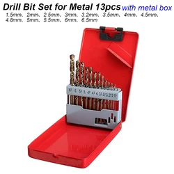 Cobalt 5% M35 HSS - Co Twist Drill Bit for Durable Metal, Wood, and Cast Iron Drilling (Drill Bit Metal B)