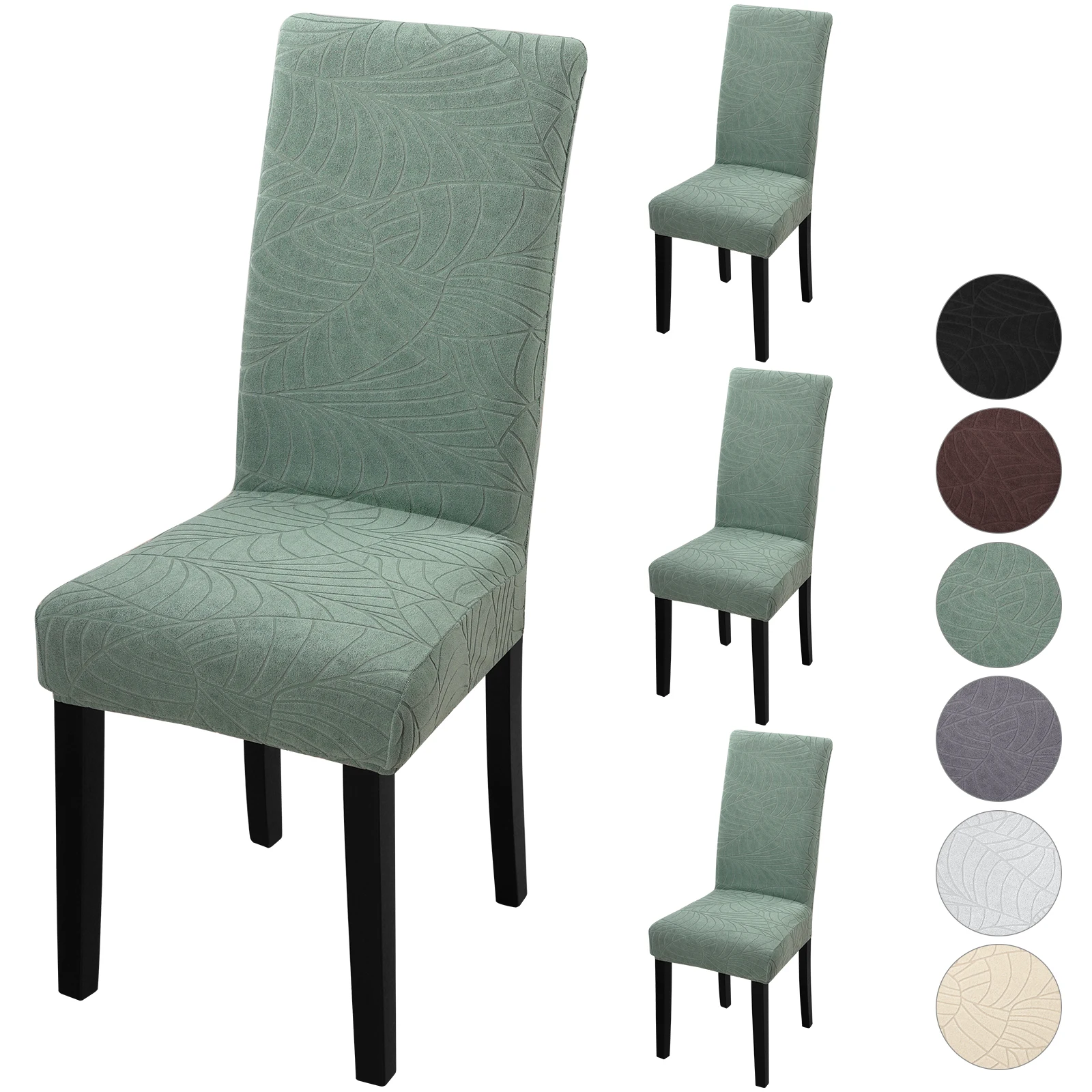 

Short Dining Chair Protector Cover Seat Slipcover for Hotel Dining Room Ceremony Super Fit Stretch Removable Washable