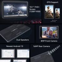 Cubot TAB KINGKONG Rugged Tablet 10.1" Android 13 16GB(8GB+8GB Extended)+256GB MT8788 10600mAh Battery IP68 Waterproof PC Pad 2