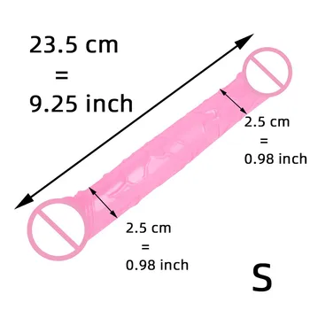 Soft Jelly Double Headed Dragon Dildos Cock Lesbian Orgasm Anal Plugs G-spot Artificial Penis BDSM Intimacy Sex Toys Flirt Dildo 2