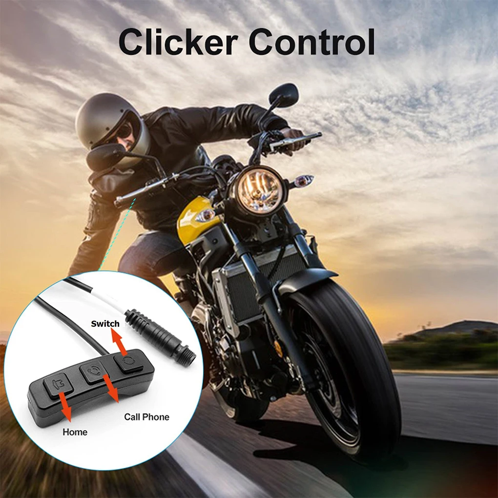 Waterproof 6.25 Inch Portable Motorcycle Recorder for Apple CarPlay Android Auto Mote Smart Display GPS Navigation Dual BT