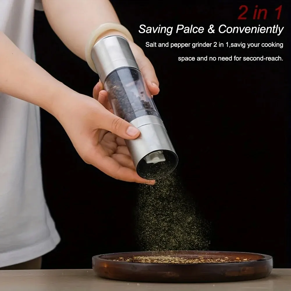 pepper grinder 1pc Pepper Grinder Household Sea Salt Ginder Stainless Steel Manual Spice Crusher Reusable