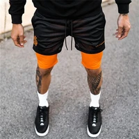 2024 summer mesh Sports Shorts Men Double-deck Jogging Running Shorts Men 2 IN 1 Mens GYM Shorts Fitness Workout Short Pants Man 1