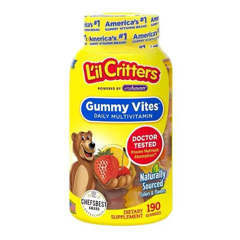 

1 Bottle190 Capsules Of Bear Candy Children's Vitamin C + Zinc VC Fruit Zinc Supplement Gummies Health Food