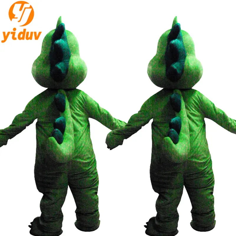 Green Dinosaur Mascot Costume Grass Green Dragon Walking Animation Performance Character Headgear Doll Clothes For Adult mascot costume
