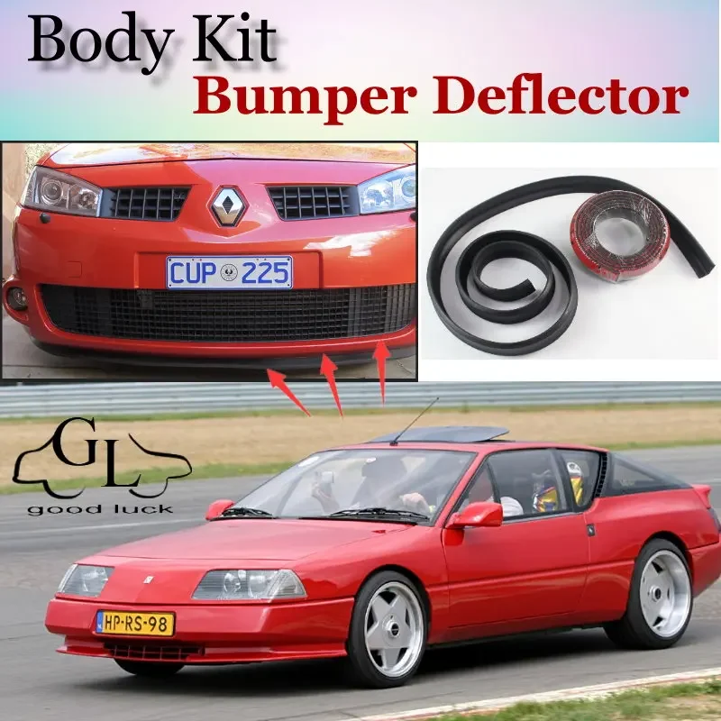 Дефлектор губ бампера для Renault Alpine GTA, юбка переднего спойлера для фанатов TopGear для тюнинга автомобиля/комплекта кузова/полосы