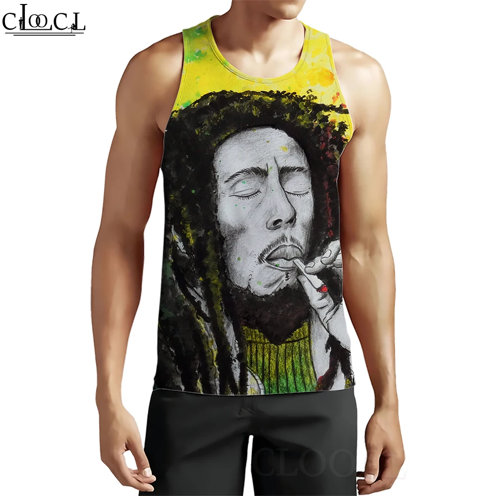 CLOOCL Men Tank Tops Reggae Creator Bob Marley 3D..