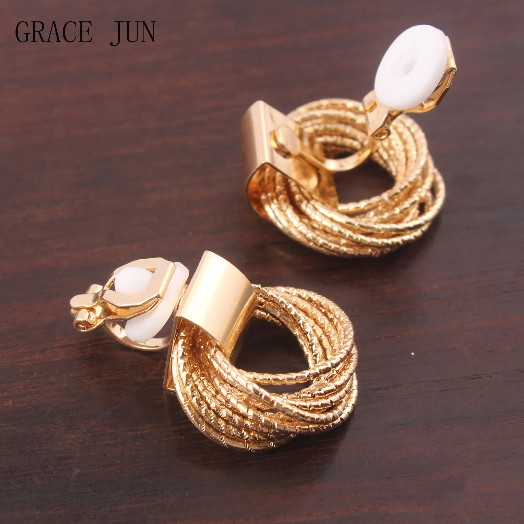 Metal Clip on Earrings No Pierced For Women Party Birthday