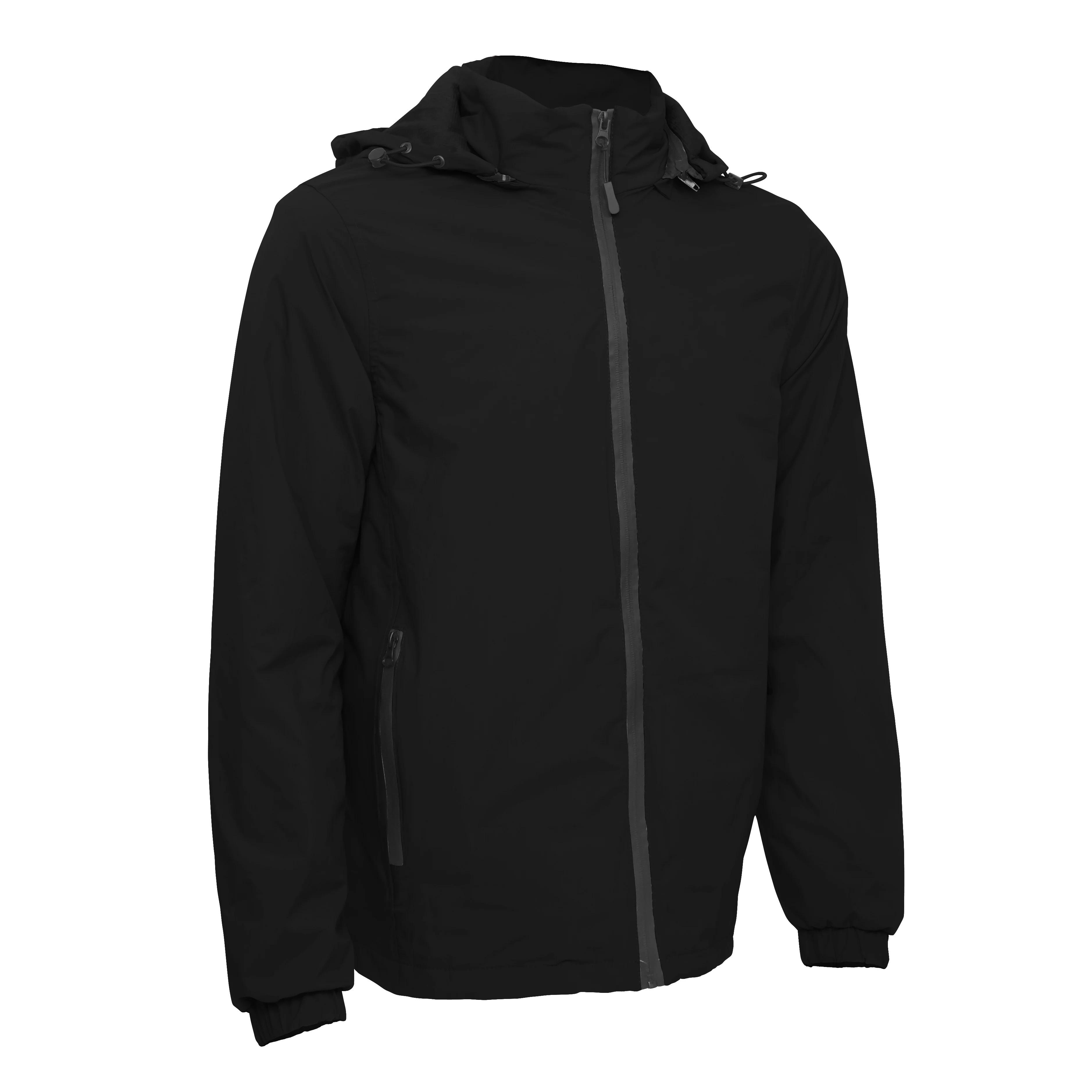 Casual windbreaker lightweight solid color windproof zipper hooded jacket autumn and winter outdoor sport