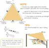 2m/3m/4m/5m/6m Sun Shelter Waterproof Sun Shade Sail Square Rectangle Triangle Garden Terrace Canopy Pool Shade Camp Hiking Yard 4