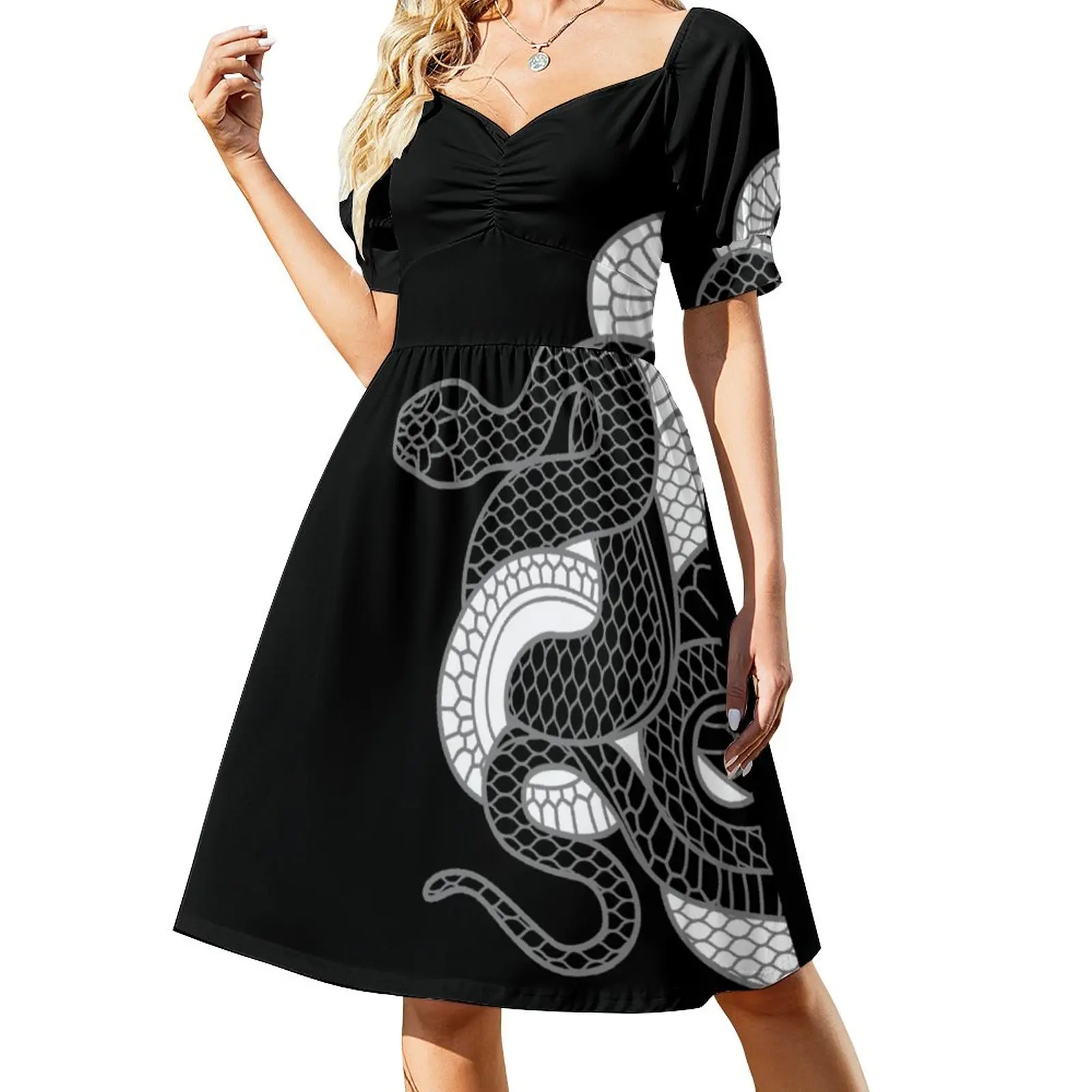 

Платье без рукавов со змеиным принтом, женская одежда, трендовые пляжные платья 2024, платья для церемоний, платье для выпускного вечера