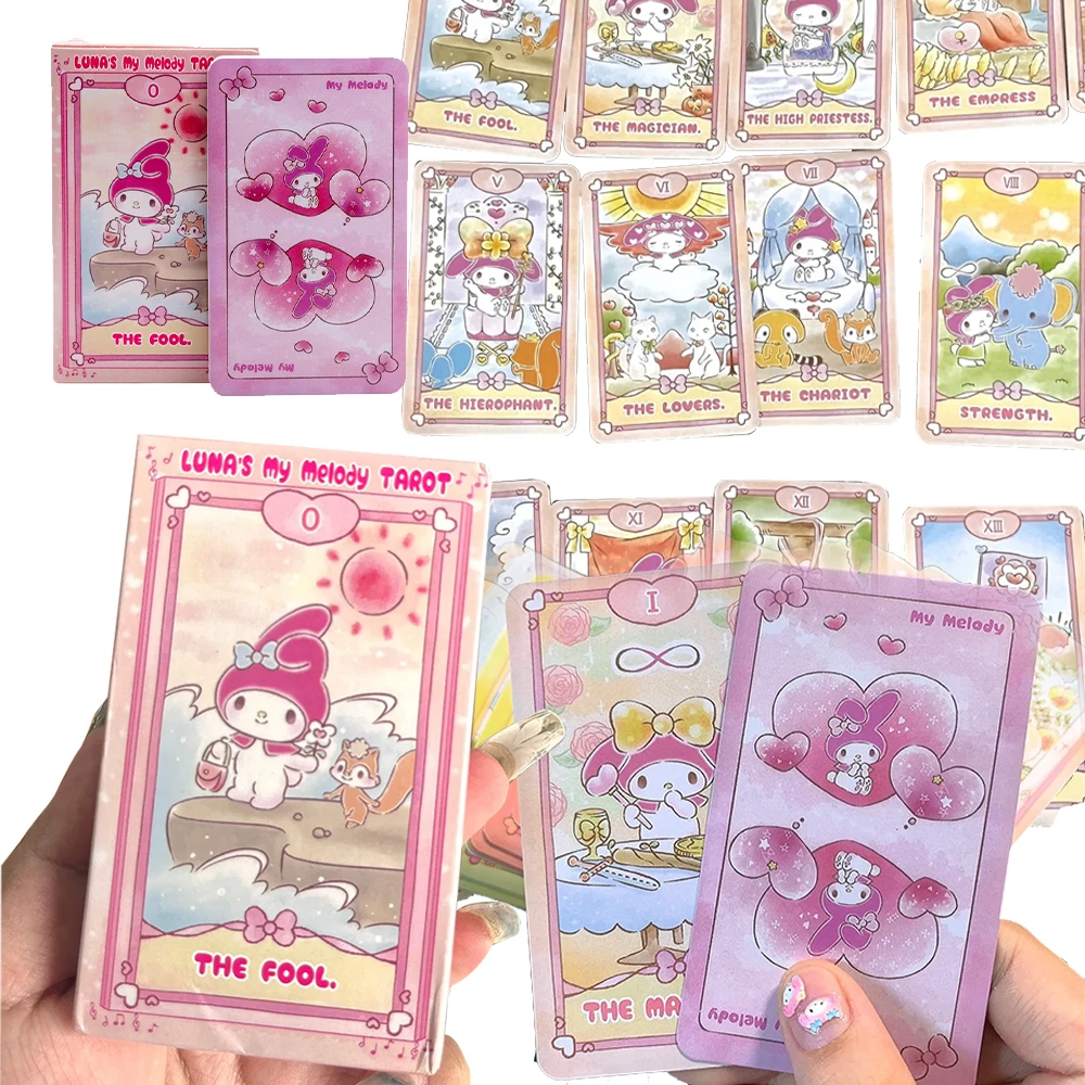 Melody-Tarot-baraja-de-cartas-de-Hello-Kitty-Kuromi-Sanrio-juego-de ...