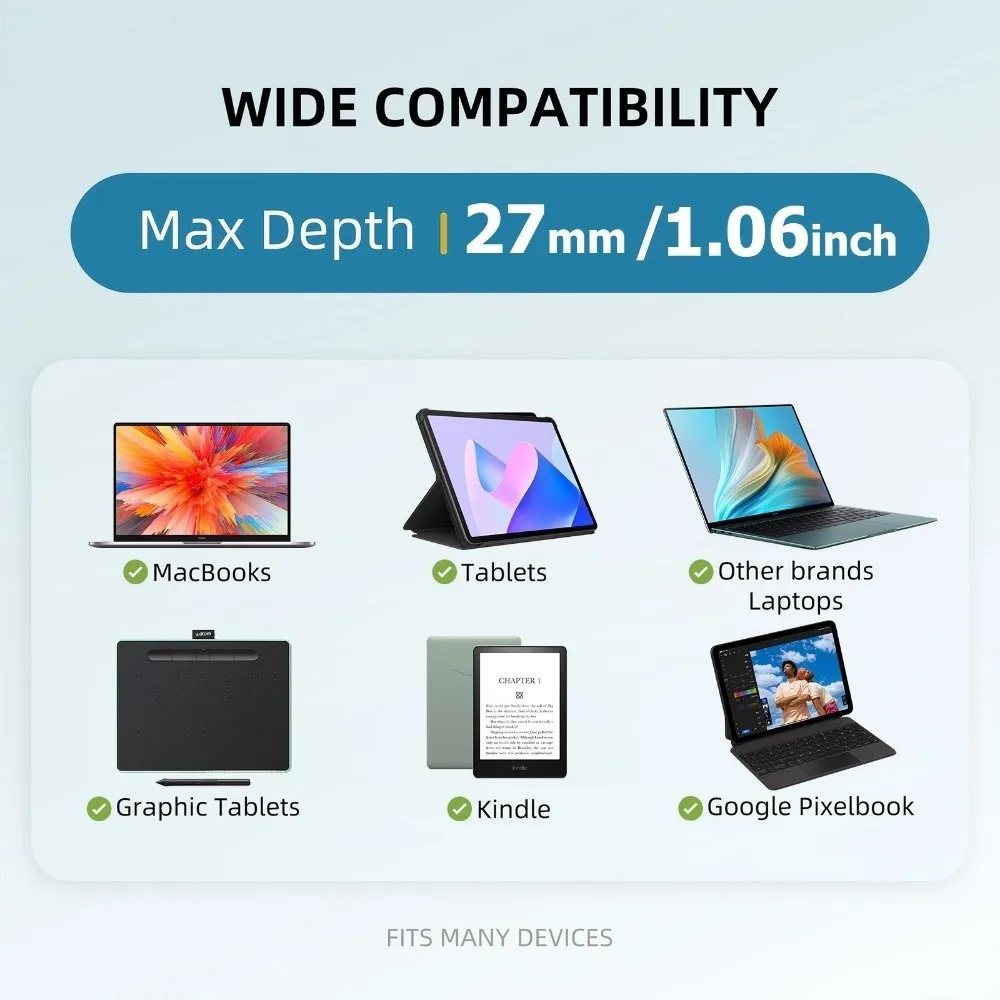 스크래치 방지 실리콘 패드가 있는 벽걸이형 테이블 노트북 보관 스탠드 미끄럼 방지 노트북 랙 노트북 선반 홀더 노트북