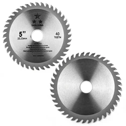 1pc 5inch 125mm Circular Saw Blade Wood Cutting Disc 40 Teeth 22.23mm Bore Cutting Disc Woodworking Saw Blade Wheel Discs