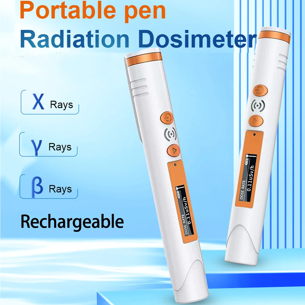 

Geiger Counter Nuclear Radiation Detector Pen-Type Marble Radioactivity x/y Ray Personal Dose Alarm Counter with Battery