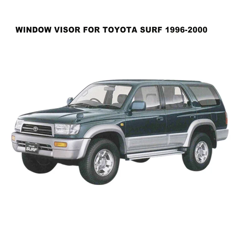 4Pcs Silver Sun Visor Rain Guards – For Toyota Hilux 2dr Cab Pickup 1989-1997