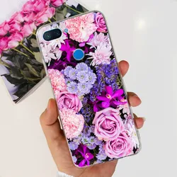 Fashion Butterfly Painted Soft Silicone TPU Phone Case Back Cover for Xiaomi Mi 8 (Lavender)