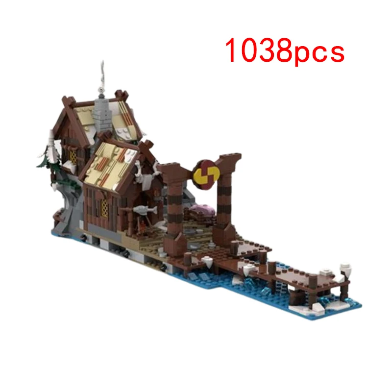 

Spot MOC-182058 1038PCS small particle assembled building blocks building village expansion model toy