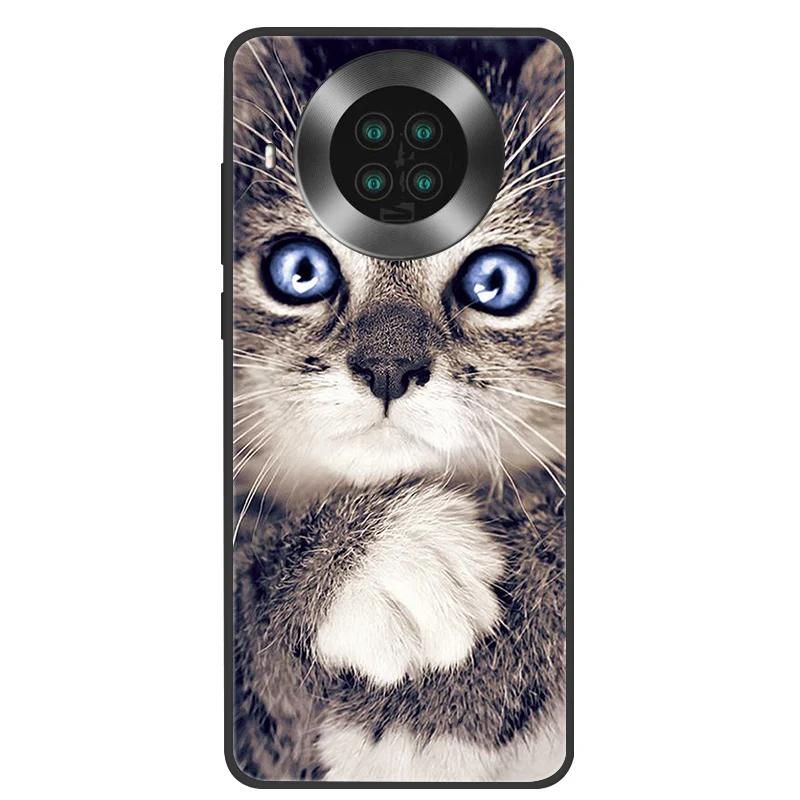 Silicone Cat Painted Soft Black Cover - Protective TPU Case