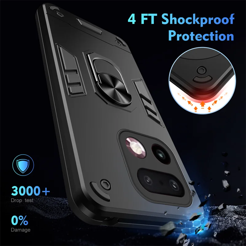 Durable Shockproof Protective Case with Ring Stand Holder