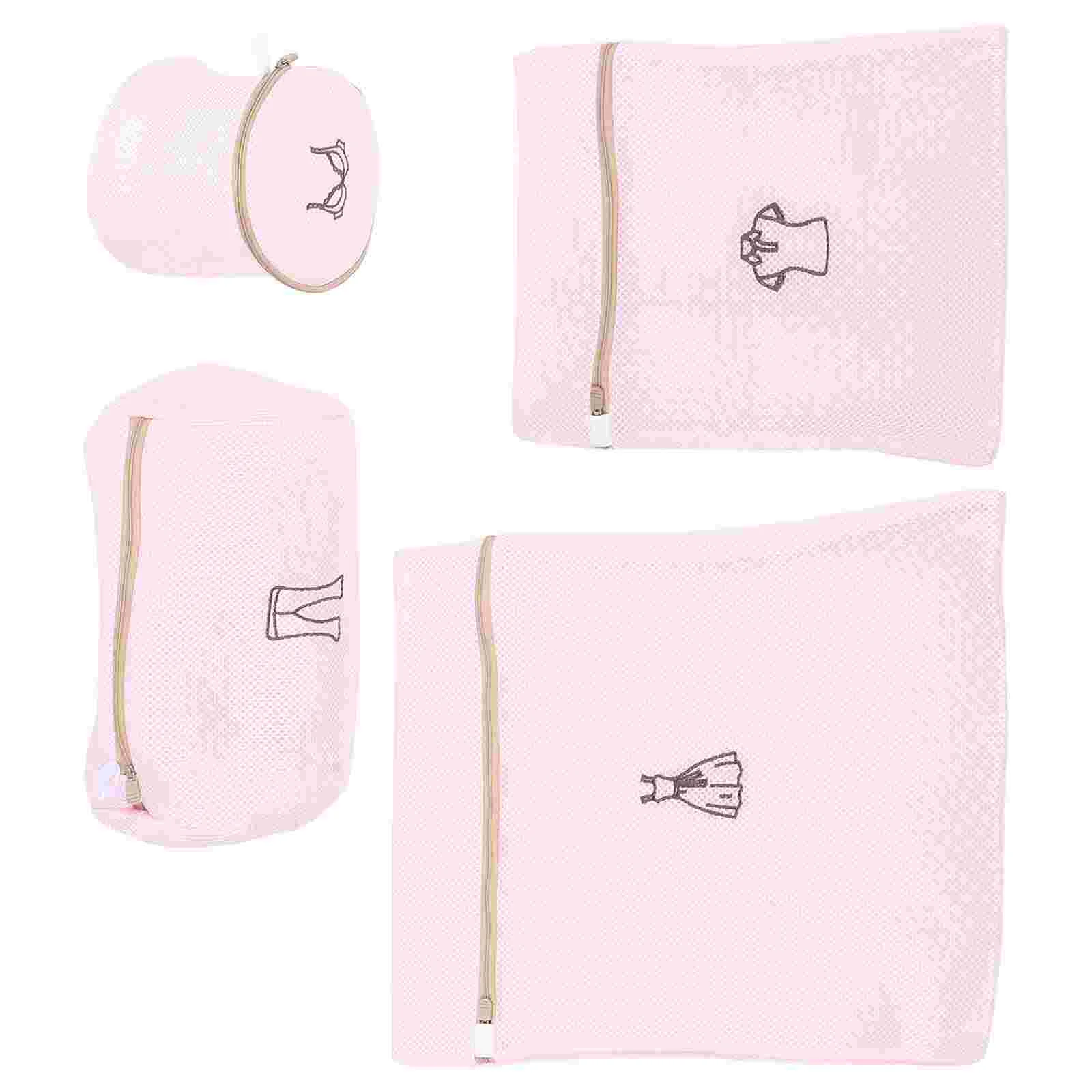 

4pcs Laundry Bags Polyester Mesh Laundry Bags Dorm Home Laundry Bags