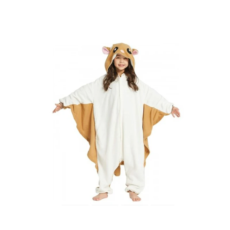 Kids Funny Cartoon Cosplay Onesie Baby Animal Halloween Pajamas Boys Girls Cute Flying Squirrel  Kigurumi