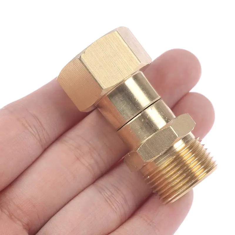 Pressure Washer Hose Adapter 1PC 360 Degree Rotation Hose Sprayer Connector Brass High Pressure M22 14mm Thread Washer Swivel Joint Connector Hose Fitting garden hose expandable water hose water hose expandable hose pressure washer hose adapter