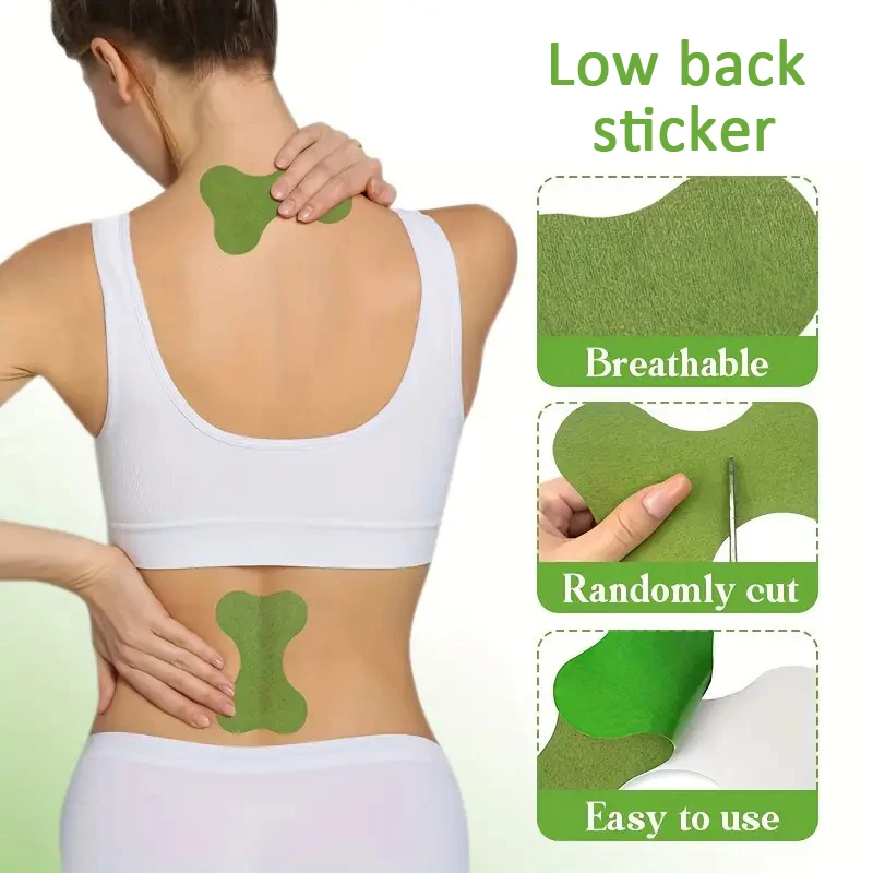 Lumbar Vertebra Patch 12/36/72PCS Back Waist Self-heating for Running Yoga Fitness Exercise