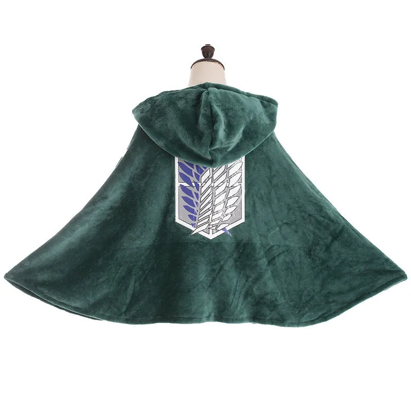 

Attack on Titan Blanket Cloak Shingeki No Kyojin Survey Corps Cloak Cosplay Cape Flannel Cosplay Hoodie