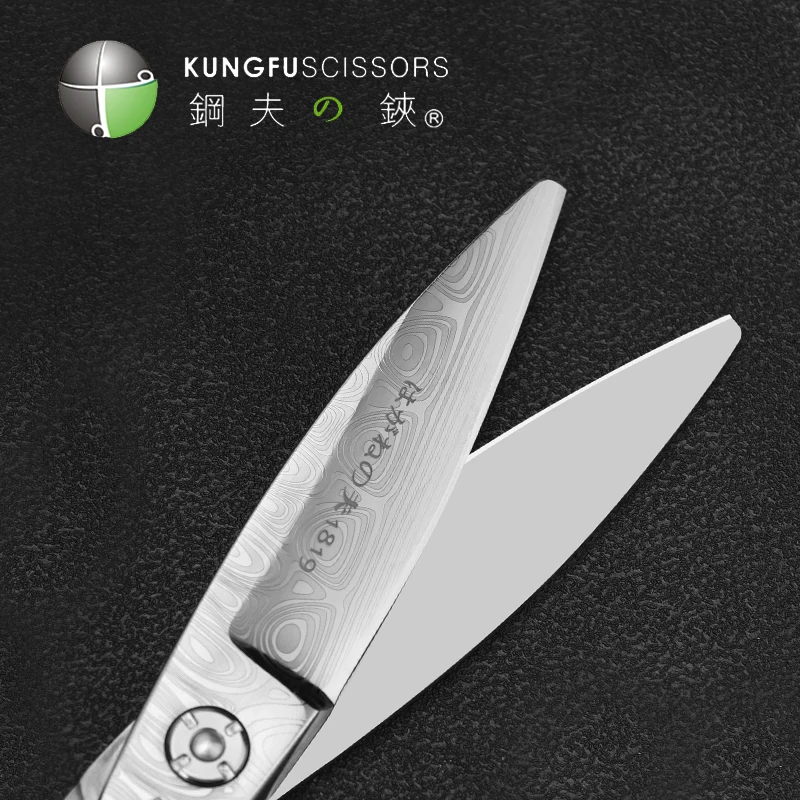 KUNGFU 5.75 인치/6 인치 헤어 커팅 가위 일본 440C 전문 이발사 미용 가위 이발 가위