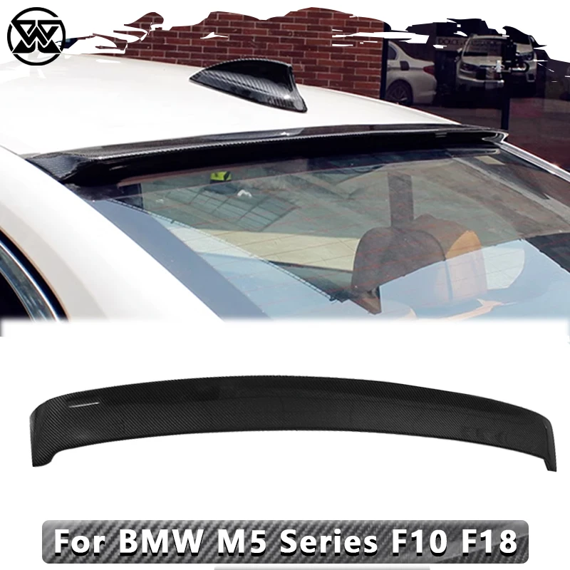 

Carbon Fiber Rear Roof Spoiler Wing For BMW 5 Series F10 F18 520 525 530i Car Rear Luggage Cover Tail Fins Upgrade