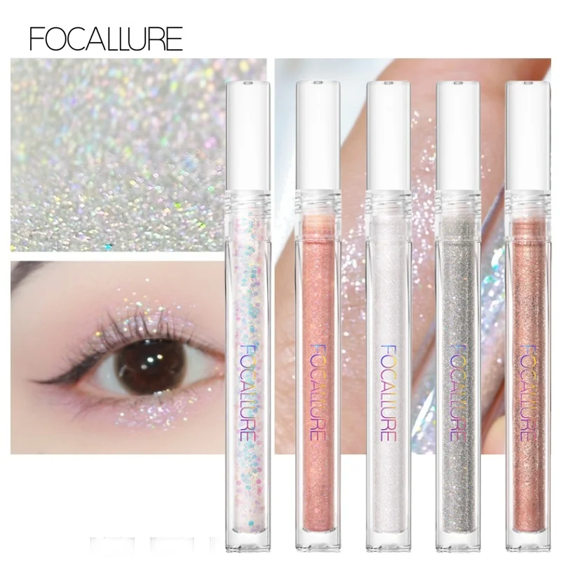 All'Ingrosso Focallure Shiny Eyeshadow Silver Rose Pink Gold Eyeliner Waterproof Diamond Glitter Paillettes Trucco Cosmetici Di Bellezza