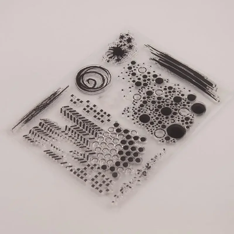 Circle Dot Transparent Silicone Clear Rubber Stamp Sheet Cling Scrapbooking DIY