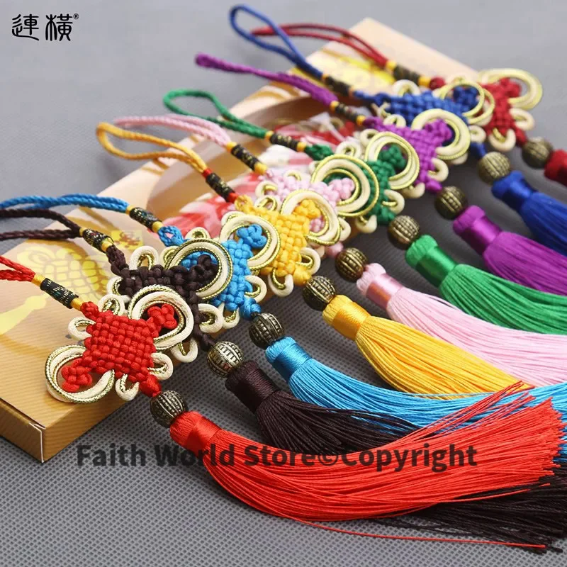 

wholesale -20P TOP COOL gift Pocket mascot efficacious fortune Mascot Money Drawing Hand knit FENG SHUI lucky Chinese knot