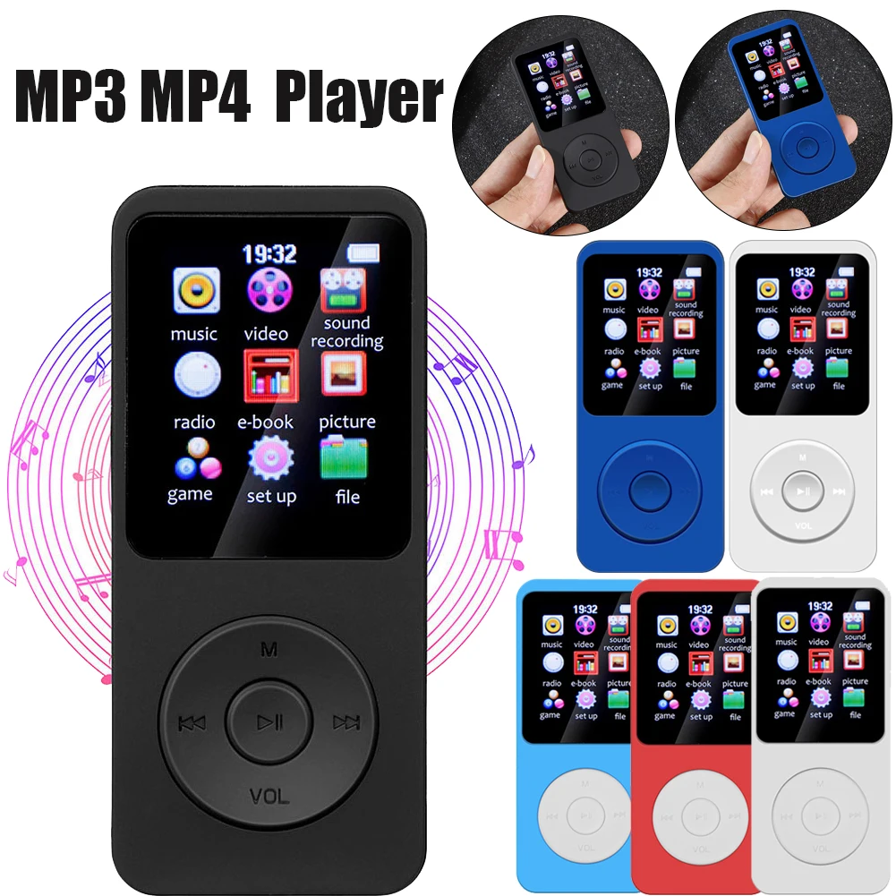 Lettore Musicale Mp3 Mp4 Da 1.8 Pollici Bluetooth 5.0 Hifi Sound Student Pocket Music Player E-Book Record Sport Radio Fm Studente Walkman