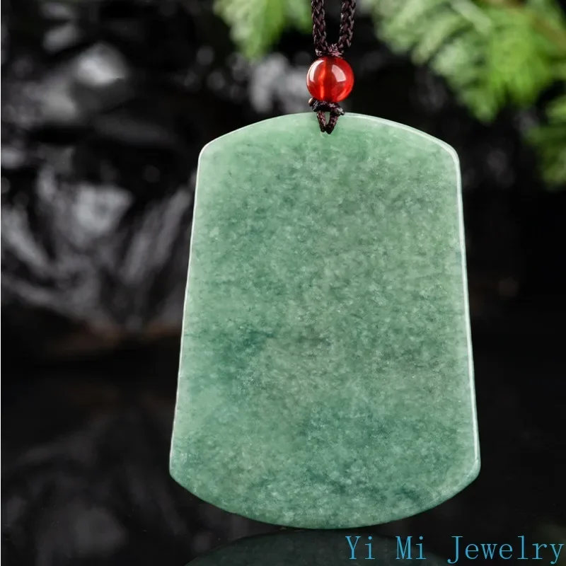 Natural Jade Pendant A-Huolong Brand Jade Bean Green Ice Zodiac Dragon Jewelry Pendant Upscale Men's and Women's Jade Necklace