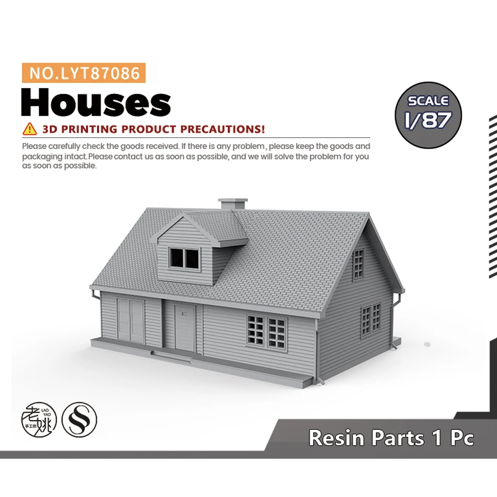 

LAOY Studio LYT87086 HO 1:87 American Style Houses 1 pc FOR Model Railroads Display