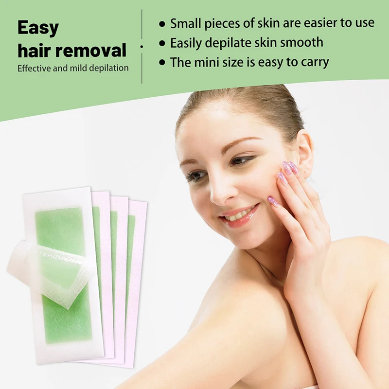 Facial Lip Wax Strips For Face Chin Upper Lip Jaw Eyebrow Beard Hair Removal 12/24Pcs depilatory wax strips,hair removal wax paper,hair removal wax