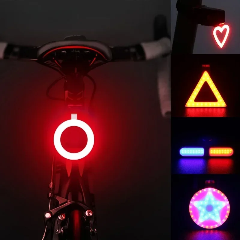 bicycle lights Bicycle Tail Light Cycling Lamp Multi Lighting Modes USB Rechargeable Led Flash Tail Rear Lights MTB Seatpost Bike Accessories