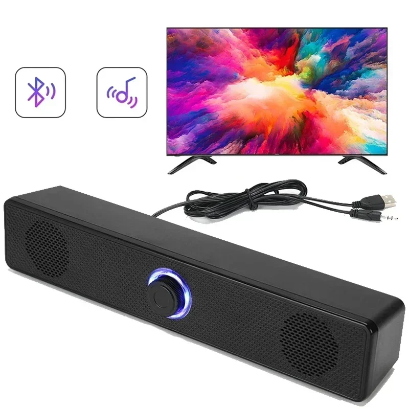 PC Soundbar Wired and Wireless Bluetooth Speaker for TV Pc Laptop Gaming Home Theater