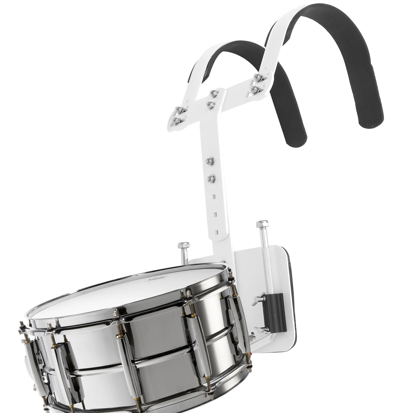 Snare Drum Back Stand Accessories Carrier Shoulder Strap Kit Aluminum Alloy White