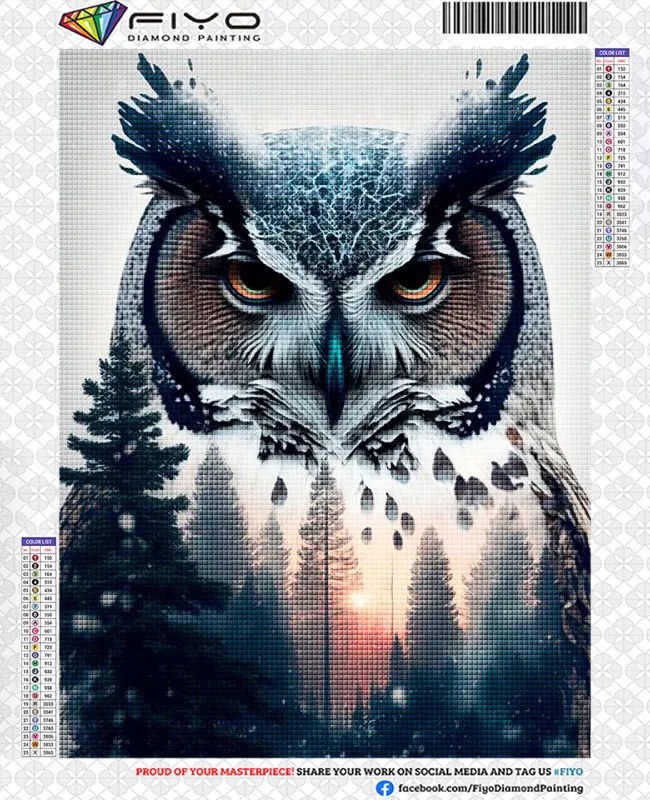 Diamond Painting Full Square Owl Cross Stitch Diamond Mosaic Animal Bead  Embroidery Bird Picture Rhinestone Wall