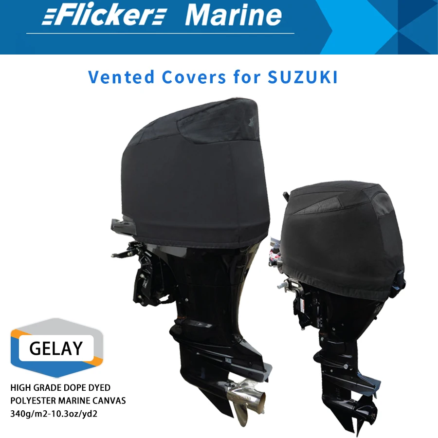 Flickermarine Ventilation Covers for Suzuki 20hp Outboard Engines DF15A,DF20A(2012)