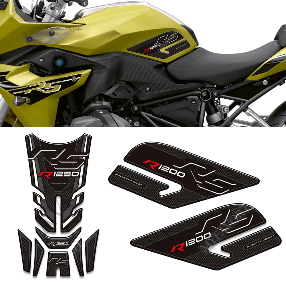 

2019 2020 2021 2022 Motorcycle Tank Pad Grips Gas Fuel Oil Kit Knee Protection Stickers Decals For BMW R1250RS R 1250 RS R1250