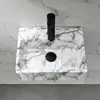 Modern Style European Design Corner Bathroom Sink Premium Ceramic Wall Mount Easy to Clean White Sink Small Spaces Versatile 4