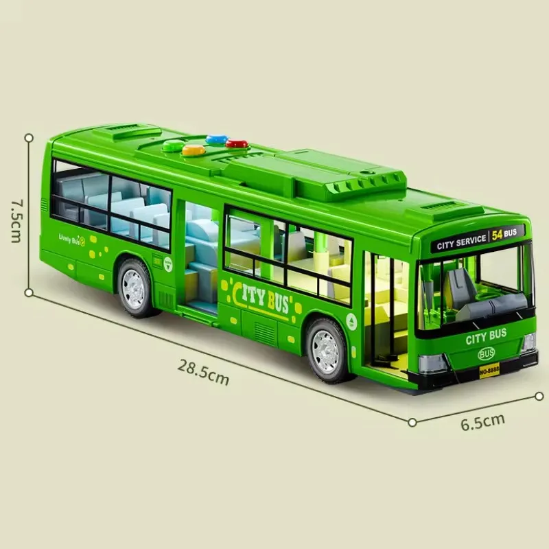 Simulation Bus Toy For Kids With Light And Music Pull Back Car_voghion.com