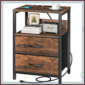 Nightstand with Charging Station 1