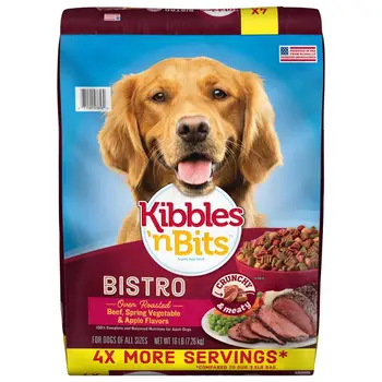 Kibbles 'n Bits Bistro Oven Roasted Beef, Vegetable and Apple Flavors Dry Dog Food, 16 lb.